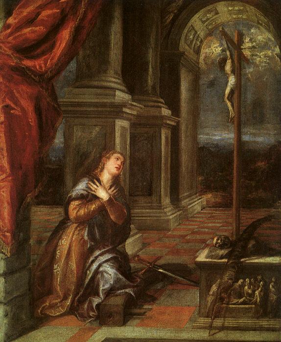  Titian St.Catherine of Alexandria at Prayer oil painting image
